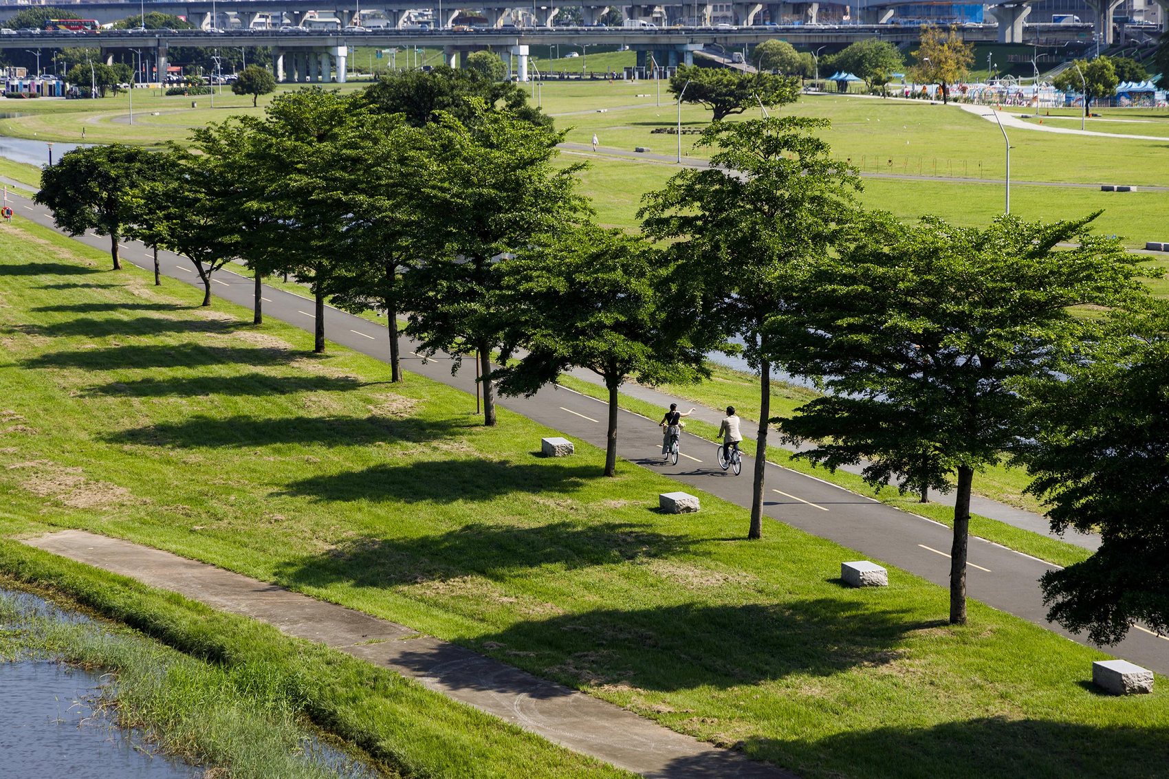 玉森高樓層眺望新北大都會公園與城市天際線